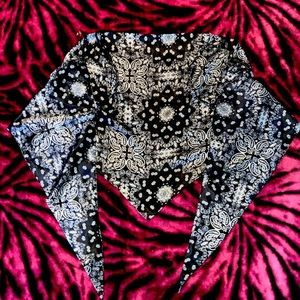 Printed bandana crop top